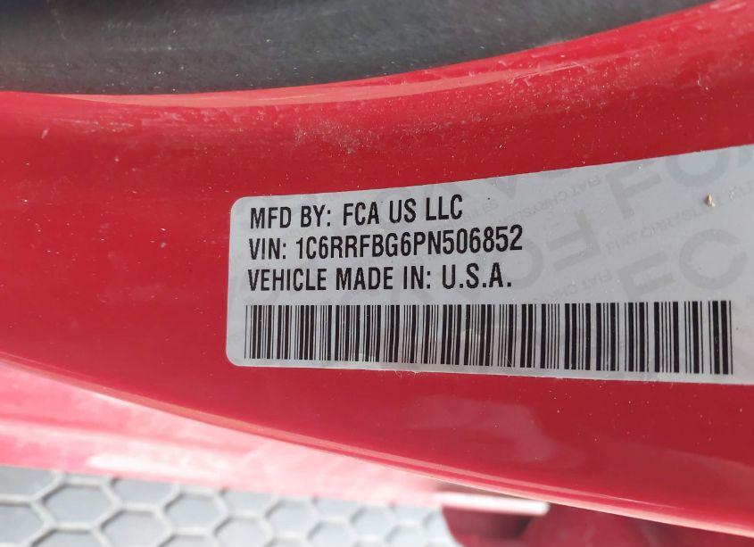 Photo 9 of 2023 Ram 1500 BIG HORN 4X4 6'4 BOX (VIN 1C6RRFBG6PN506852)