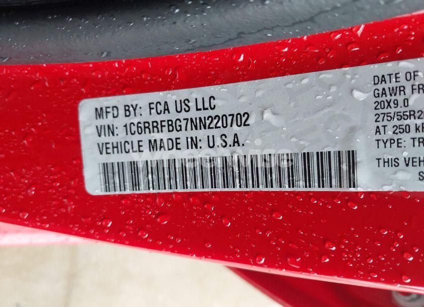 Photo 9 of 2022 Ram 1500 BIG HORN 4X4 6'4 BOX (VIN 1C6RRFBG7NN220702)