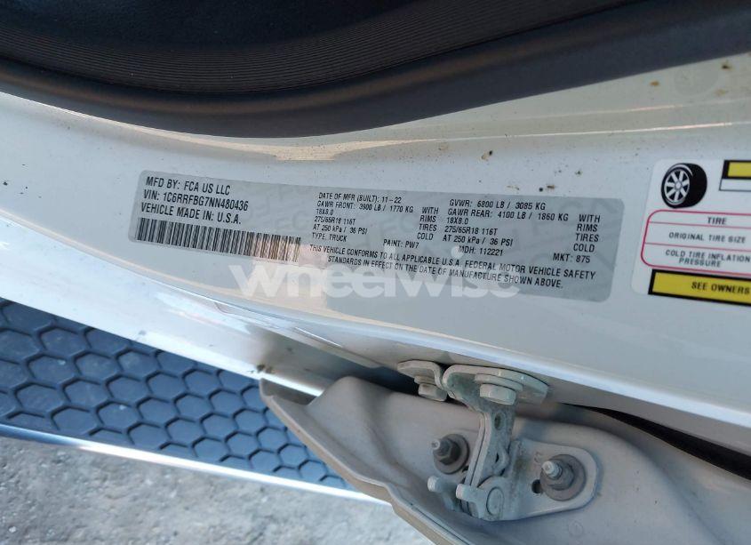 Photo 9 of 2022 Ram 1500 BIG HORN 4X4 6'4 BOX (VIN 1C6RRFBG7NN480436)