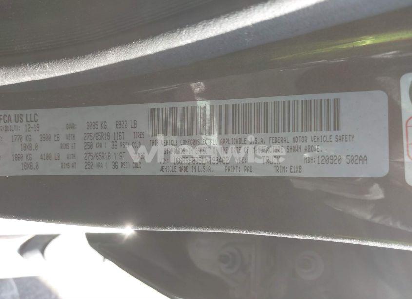 Photo 9 of 2020 Ram 1500 BIG HORN 4X4 6'4 BOX (VIN 1C6RRFBG9LN199462)