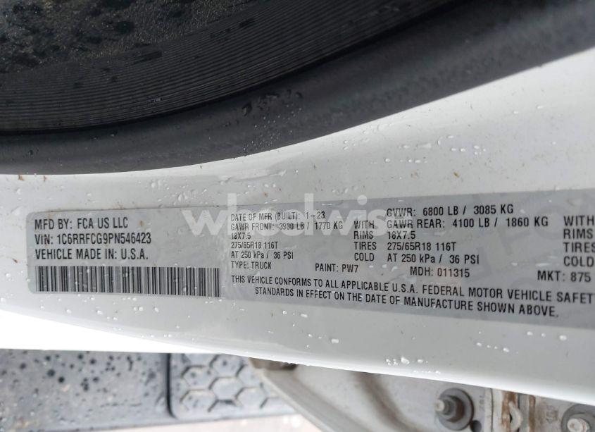 Photo 9 of 2023 Ram 1500 TRADESMAN 4X4 6'4 BOX (VIN 1C6RRFCG9PN546423)