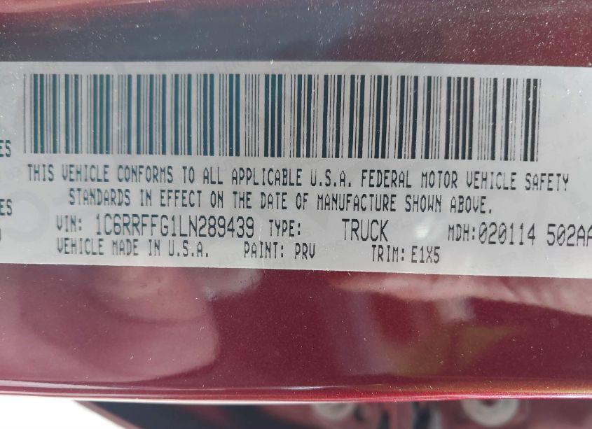 Photo 9 of 2020 Ram 1500 BIG HORN 4X4 5'7 BOX (VIN 1C6RRFFG1LN289439)