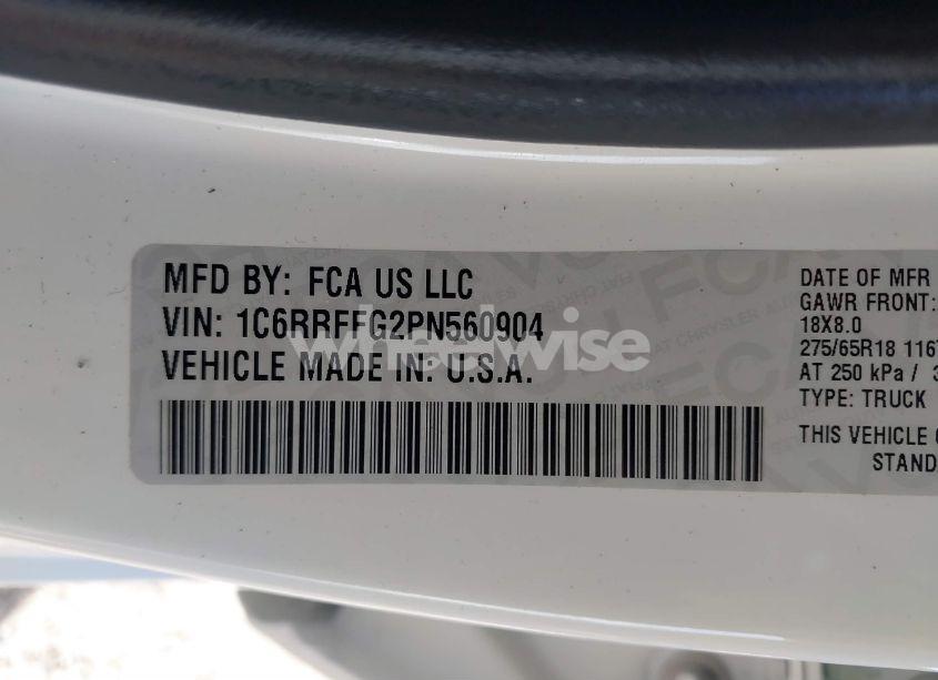 Photo 9 of 2023 Ram 1500 BIG HORN 4X4 5'7 BOX (VIN 1C6RRFFG2PN560904)