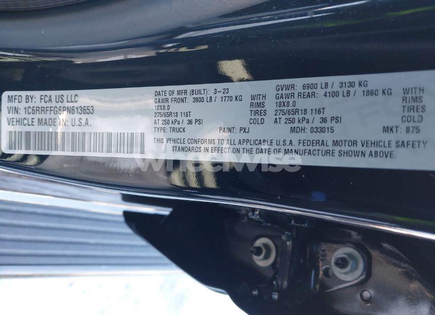 Photo 9 of 2023 Ram 1500 BIG HORN 4X4 5'7 BOX (VIN 1C6RRFFG6PN613653)