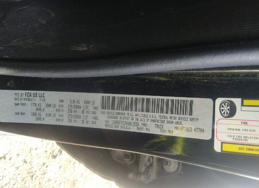 Photo 9 of 2019 Ram 1500 BIG HORN/LONE STAR 4X4 5'7 BOX (VIN 1C6RRFFG7KN911556)