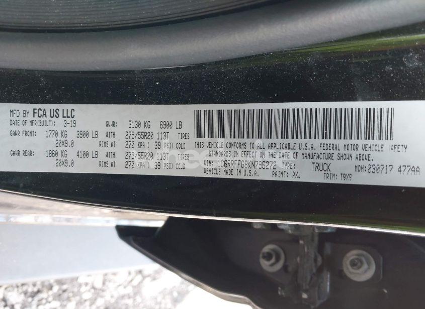 Photo 9 of 2019 Ram 1500 BIG HORN/LONE STAR 4X4 5'7 BOX (VIN 1C6RRFFG8KN796272)