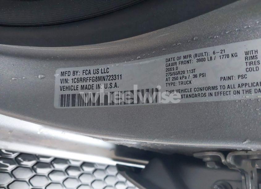 Photo 9 of 2021 Ram 1500 BIG HORN 4X4 5'7 BOX (VIN 1C6RRFFG8MN723311)