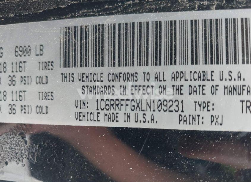 Photo 9 of 2020 Ram 1500 BIG HORN 4X4 5'7 BOX (VIN 1C6RRFFGXLN109231)