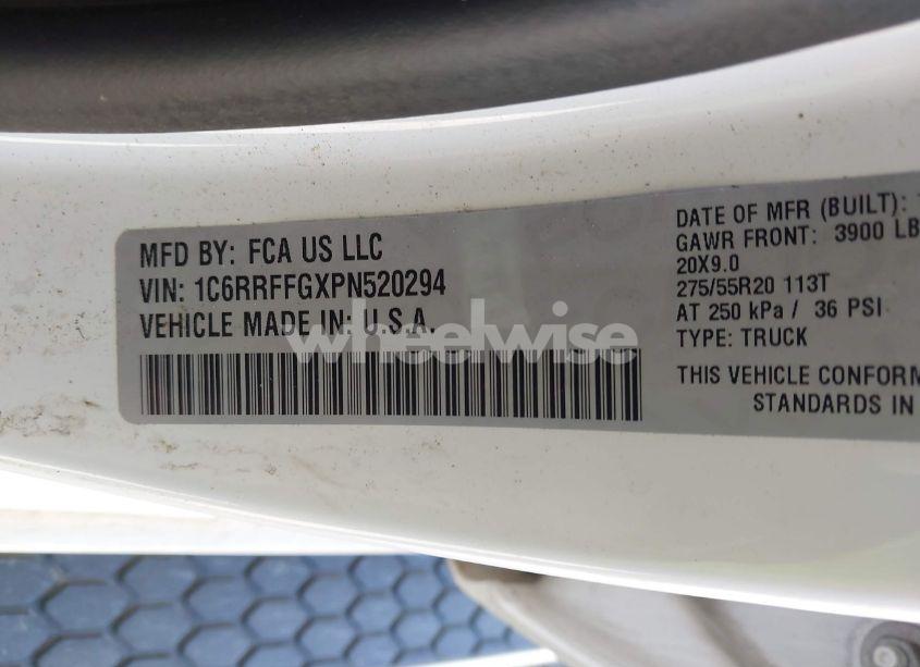 Photo 9 of 2023 Ram 1500 BIG HORN 4X4 5'7 BOX (VIN 1C6RRFFGXPN520294)