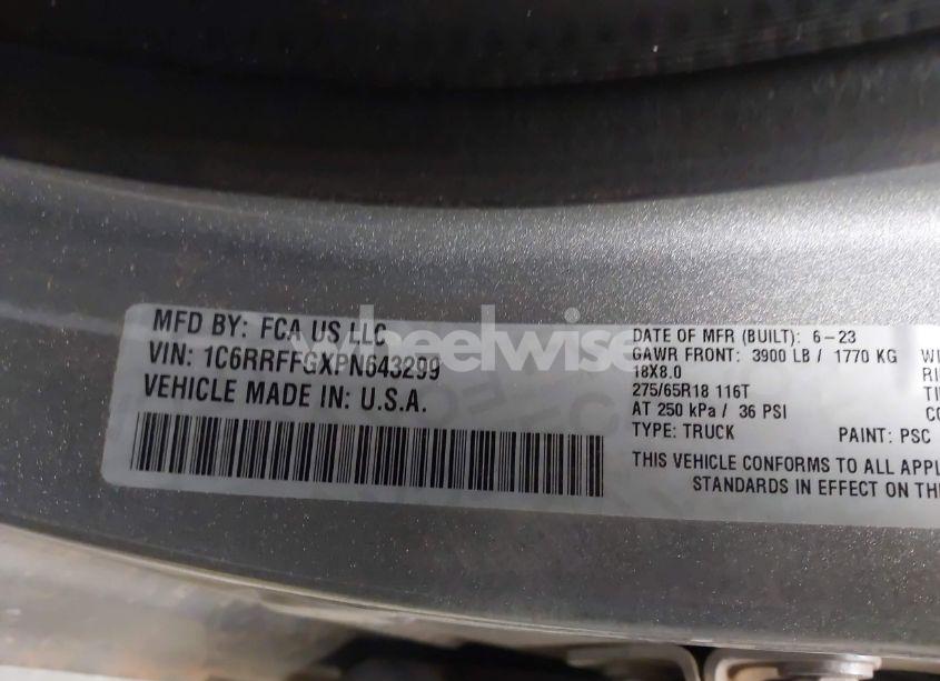 Photo 9 of 2023 Ram 1500 BIG HORN 4X4 5'7 BOX (VIN 1C6RRFFGXPN643299)