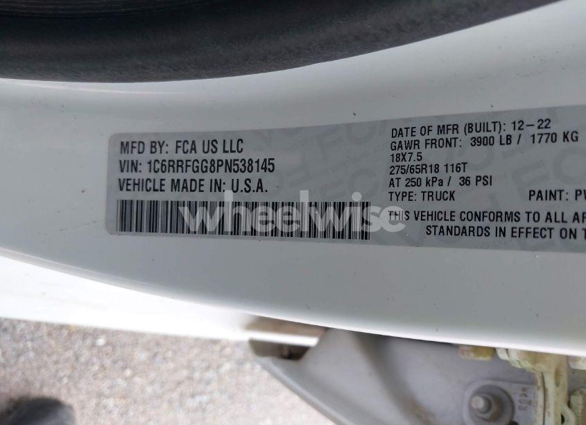 Photo 9 of 2023 Ram 1500 TRADESMAN 4X4 5'7 BOX (VIN 1C6RRFGG8PN538145)