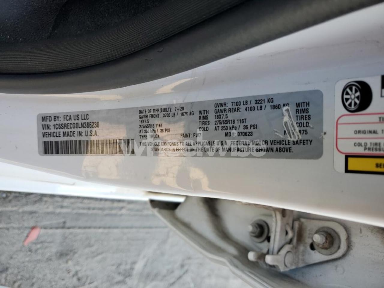 Photo 12 of 2020 RAM 1500 TRADESMAN (VIN 1C6SRECG0LN386230)