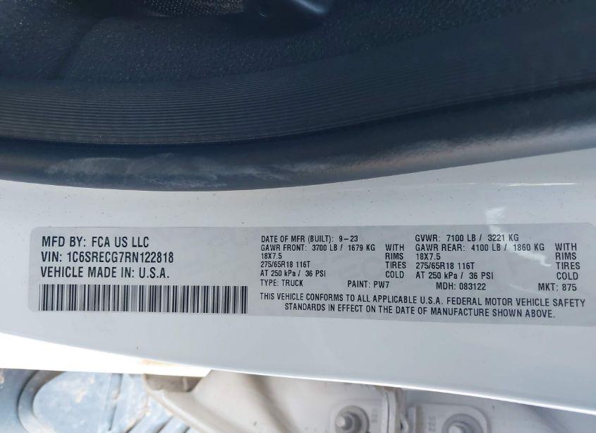 Photo 9 of 2024 Ram 1500 TRADESMAN QUAD CAB 4X2 6'4 BOX (VIN 1C6SRECG7RN122818)