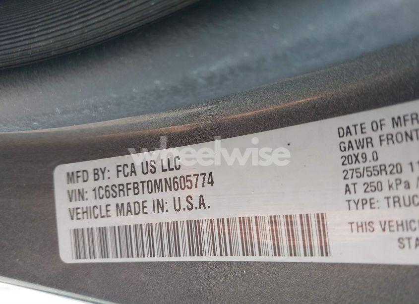 Photo 9 of 2021 Ram 1500 BIG HORN 4X4 6'4 BOX (VIN 1C6SRFBT0MN605774)