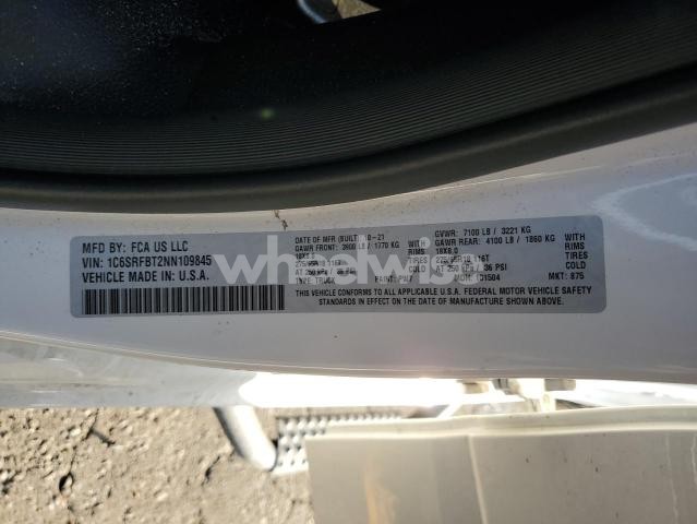 Photo 12 of 2022 RAM 1500 BIG HORN/LONE STAR (VIN 1C6SRFBT2NN109845)