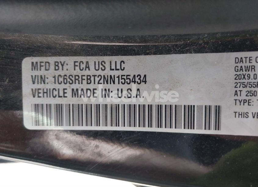 Photo 9 of 2022 Ram 1500 BIG HORN QUAD CAB 4X4 6'4 BOX (VIN 1C6SRFBT2NN155434)