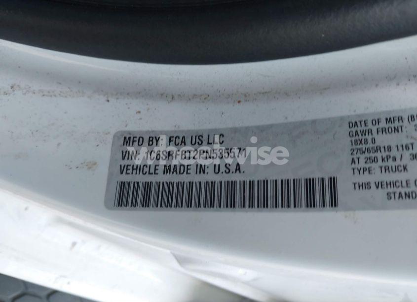 Photo 9 of 2023 Ram 1500 BIG HORN 4X4 6'4 BOX (VIN 1C6SRFBT2PN535571)