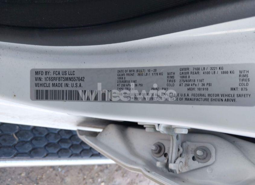 Photo 9 of 2021 Ram 1500 BIG HORN 4X4 6'4 BOX (VIN 1C6SRFBT5MN557642)