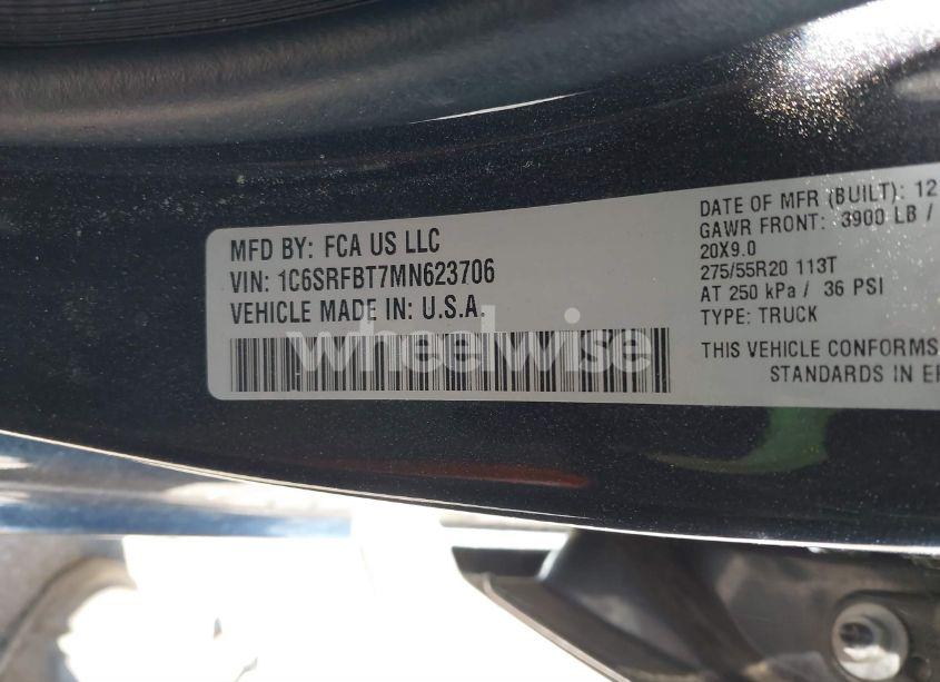 Photo 9 of 2021 Ram 1500 BIG HORN 4X4 6'4 BOX (VIN 1C6SRFBT7MN623706)