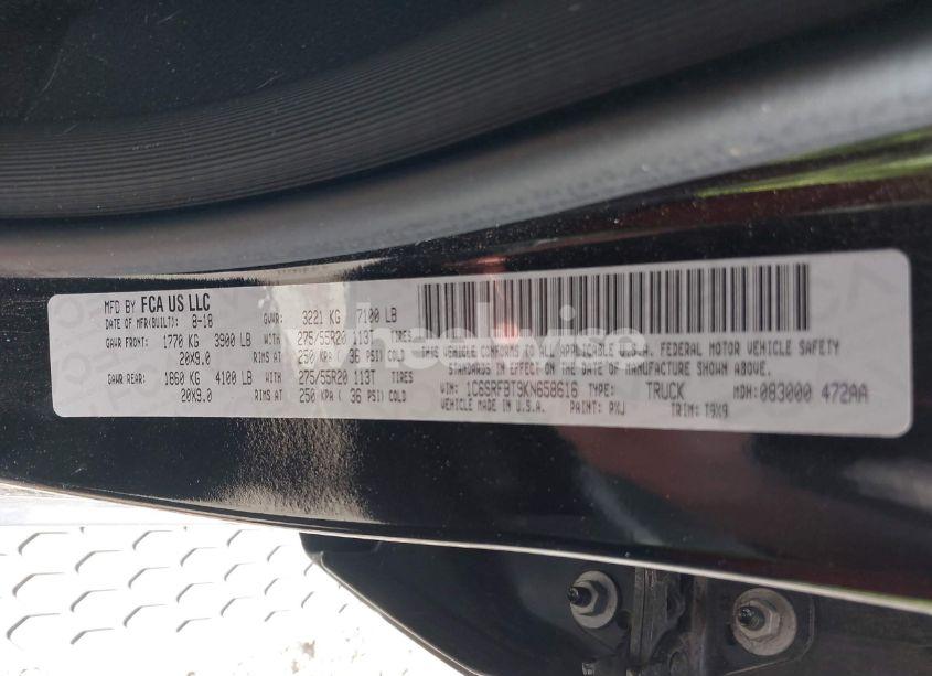 Photo 9 of 2019 Ram 1500 BIG HORN/LONE STAR 4X4 6'4 BOX (VIN 1C6SRFBT9KN658616)