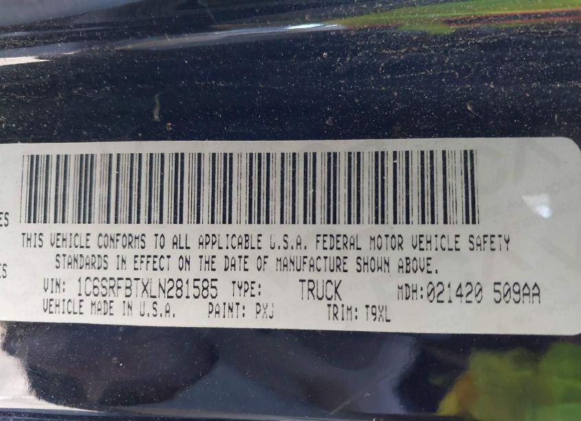 Photo 9 of 2020 Ram 1500 BIG HORN 4X4 6'4 BOX (VIN 1C6SRFBTXLN281585)