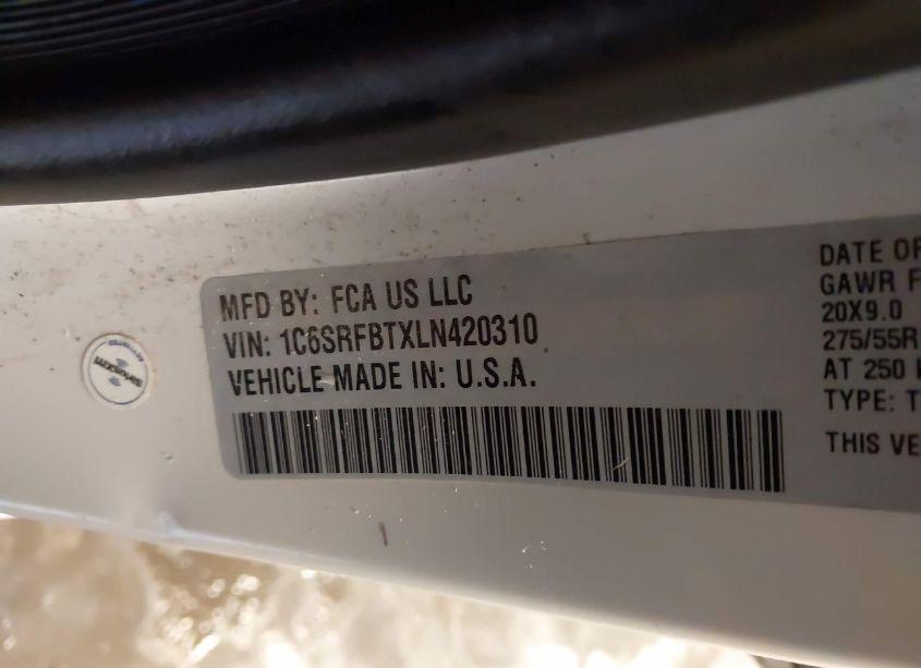 Photo 9 of 2020 Ram 1500 (VIN 1C6SRFBTXLN420310)