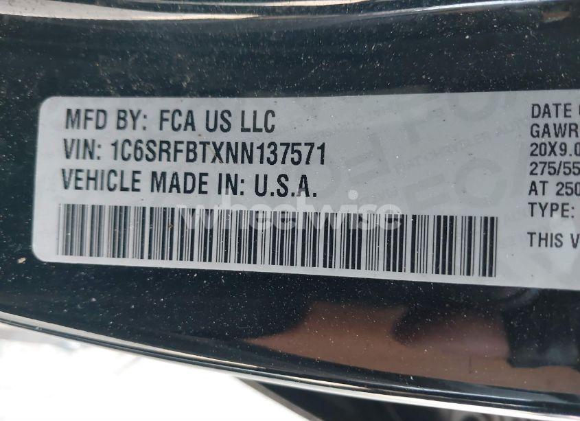 Photo 9 of 2022 Ram 1500 BIG HORN QUAD CAB 4X4 6'4 BOX (VIN 1C6SRFBTXNN137571)