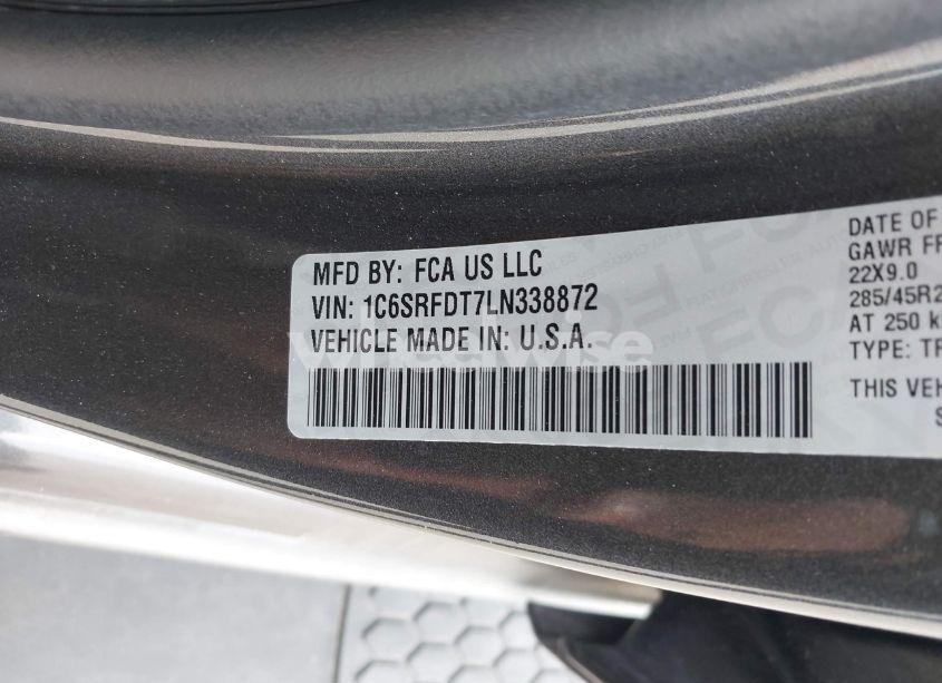 Photo 9 of 2020 Ram 1500 LARAMIE 4X4 6'4 BOX (VIN 1C6SRFDT7LN338872)