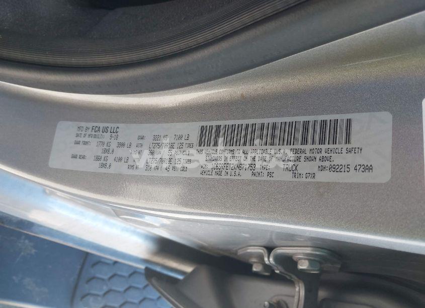 Photo 9 of 2019 Ram 1500 REBEL 4X4 6'4 BOX (VIN 1C6SRFET2KN671753)