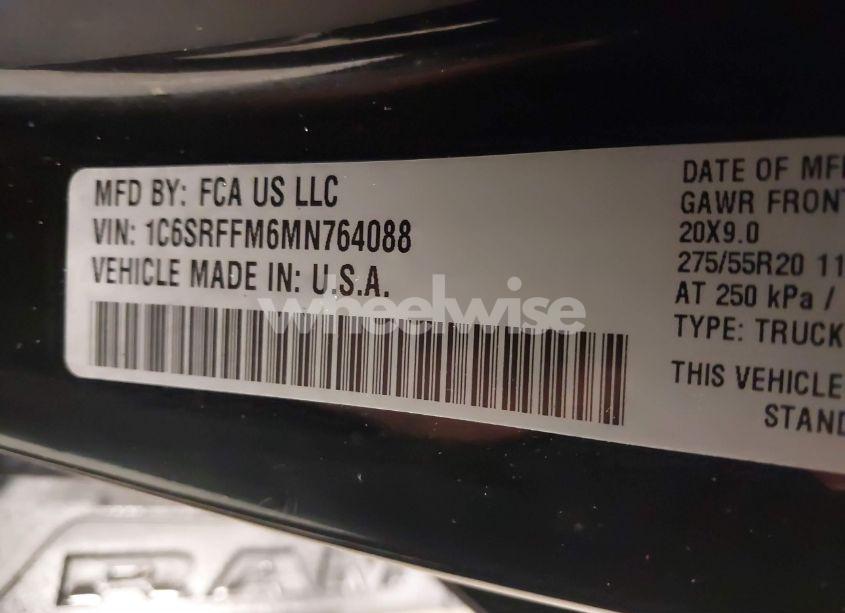 Photo 9 of 2021 Ram 1500 BIG HORN 4X4 5'7 BOX (VIN 1C6SRFFM6MN764088)