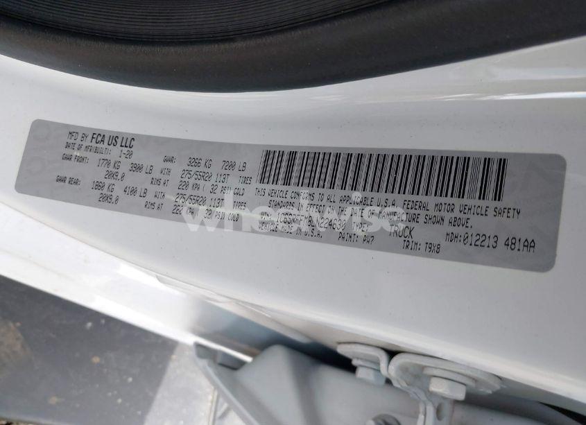 Photo 9 of 2020 Ram 1500 BIG HORN 4X4 5'7 BOX (VIN 1C6SRFFM8LN224630)