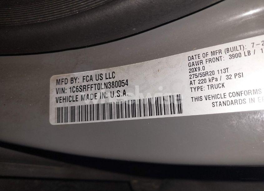 Photo 9 of 2020 Ram 1500 LONE STAR 4X4 5'7 BOX (VIN 1C6SRFFT0LN380054)