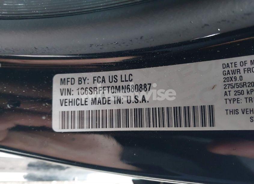 Photo 9 of 2021 Ram 1500 BIG HORN 4X4 5'7 BOX (VIN 1C6SRFFT0MN680887)