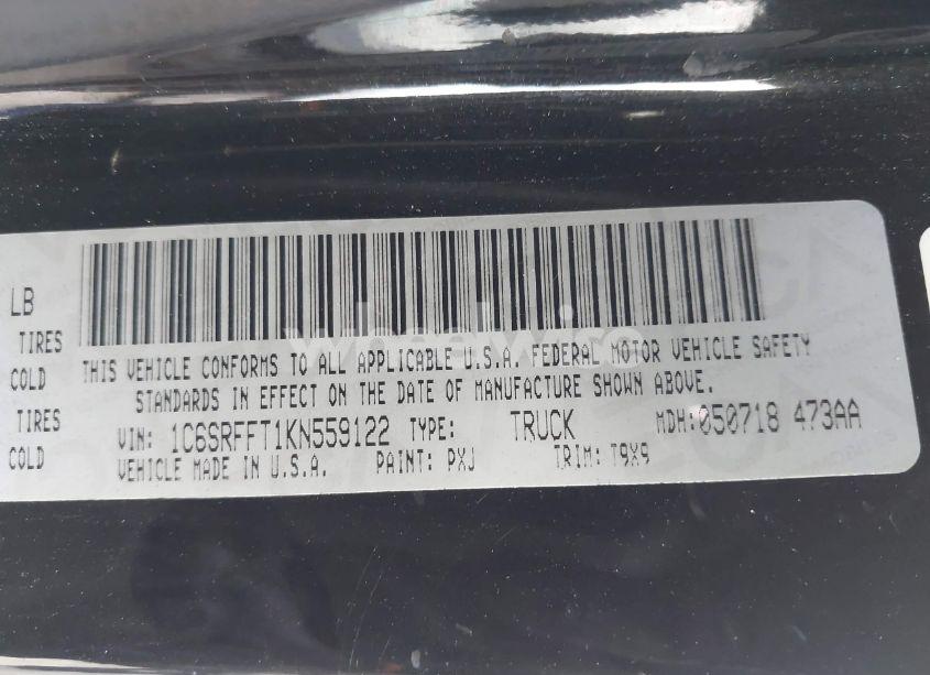 Photo 9 of 2019 Ram 1500 BIG HORN/LONE STAR 4X4 5'7 BOX (VIN 1C6SRFFT1KN559122)