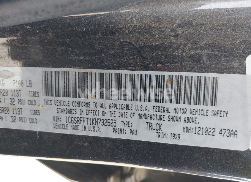 Photo 9 of 2019 Ram 1500 BIG HORN/LONE STAR 4X4 5'7 BOX (VIN 1C6SRFFT1KN732525)