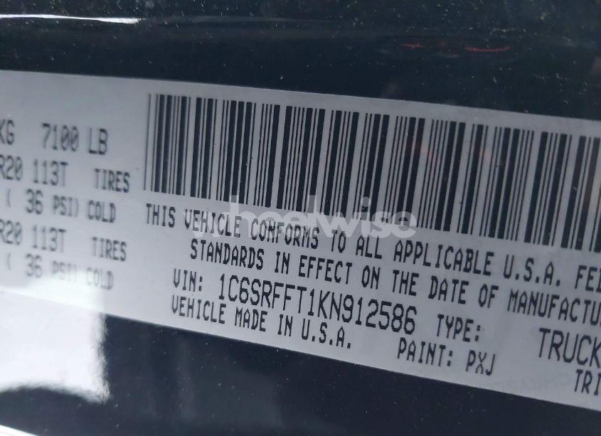 Photo 9 of 2019 Ram 1500 BIG HORN/LONE STAR 4X4 5'7 BOX (VIN 1C6SRFFT1KN912586)