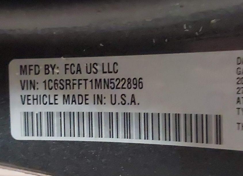 Photo 9 of 2021 Ram 1500 BIG HORN 4X4 5'7 BOX (VIN 1C6SRFFT1MN522896)