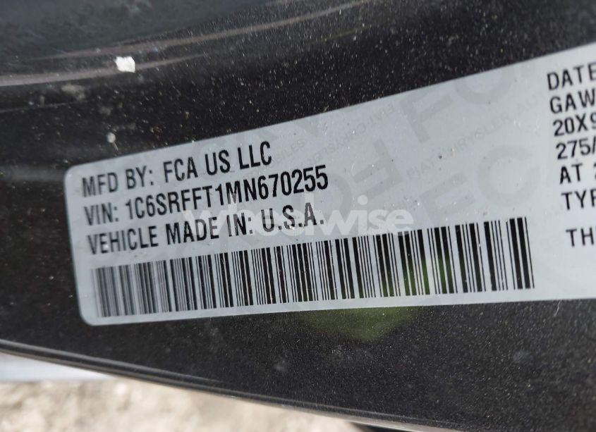 Photo 9 of 2021 Ram 1500 (VIN 1C6SRFFT1MN670255)