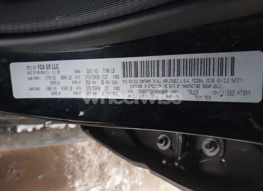 Photo 9 of 2019 Ram 1500 BIG HORN/LONE STAR 4X4 5'7 BOX (VIN 1C6SRFFT2KN696845)