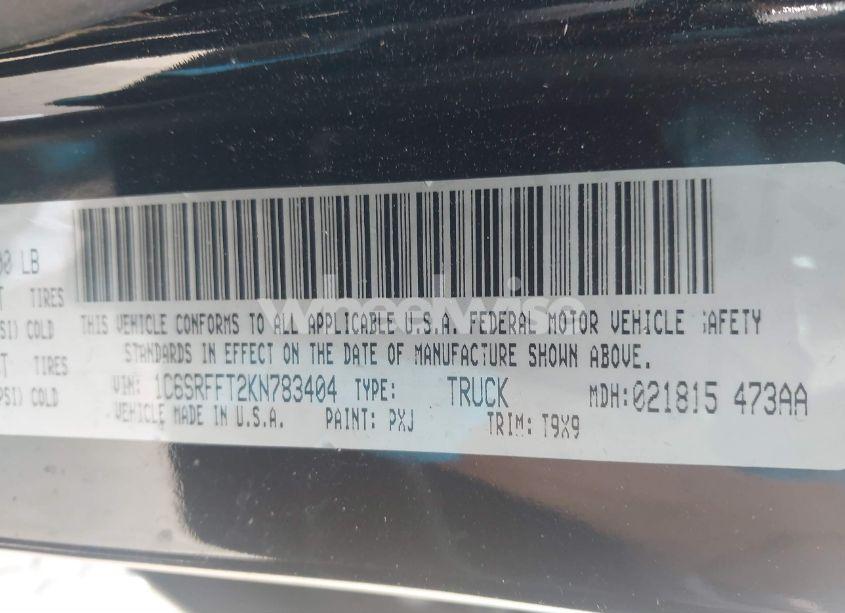 Photo 9 of 2019 Ram 1500 BIG HORN/LONE STAR 4X4 5'7 BOX (VIN 1C6SRFFT2KN783404)