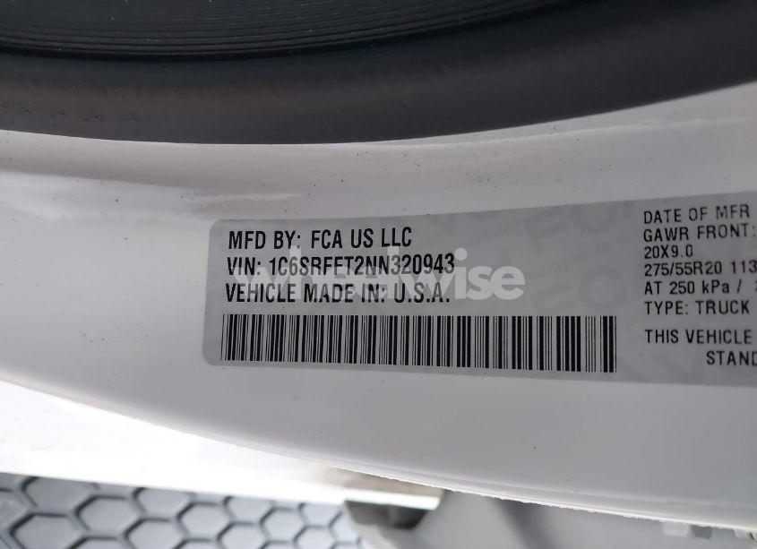 Photo 9 of 2022 Ram 1500 BIG HORN 4X4 5'7 BOX (VIN 1C6SRFFT2NN320943)