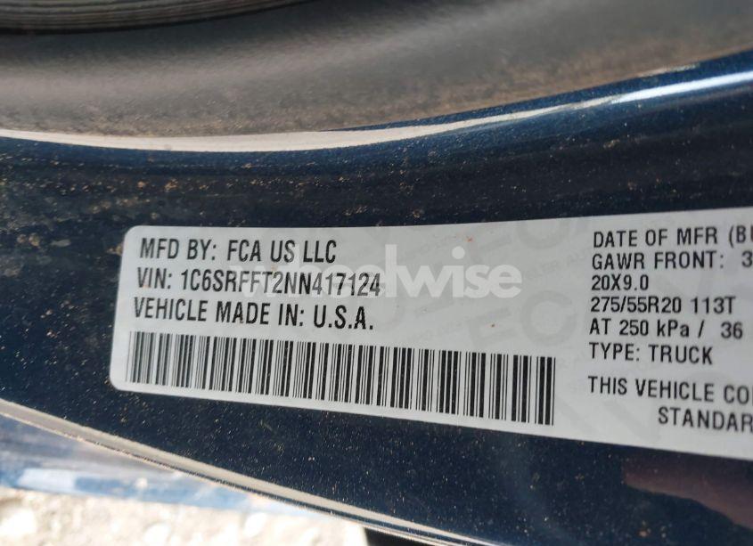 Photo 9 of 2022 Ram 1500 BIG HORN 4X4 5'7 BOX (VIN 1C6SRFFT2NN417124)