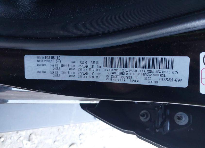 Photo 9 of 2019 Ram 1500 BIG HORN/LONE STAR 4X4 5'7 BOX (VIN 1C6SRFFT3KN776459)