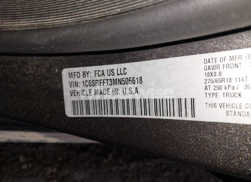 Photo 9 of 2021 Ram 1500 BIG HORN 4X4 5'7 BOX (VIN 1C6SRFFT3MN506618)