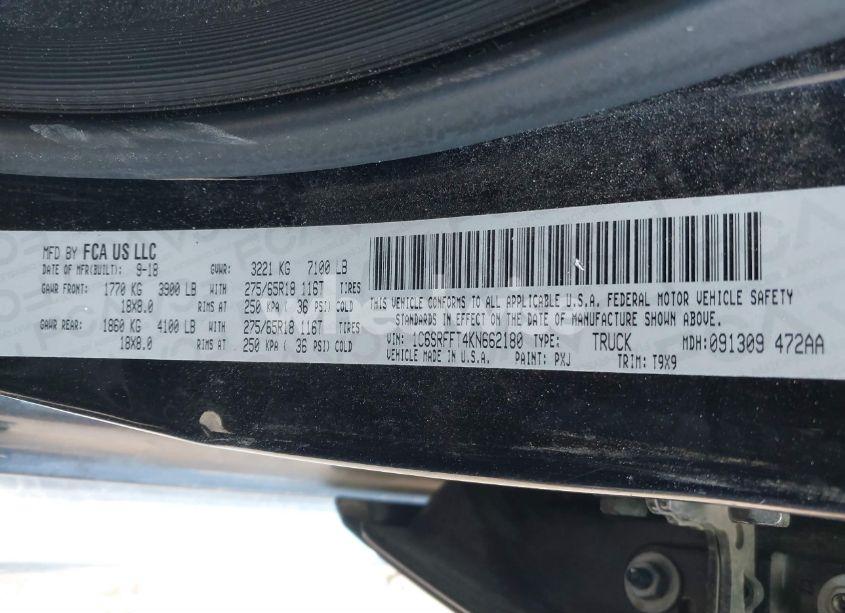 Photo 9 of 2019 Ram 1500 BIG HORN/LONE STAR 4X4 5'7 BOX (VIN 1C6SRFFT4KN662180)