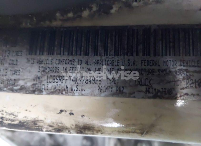 Photo 9 of 2019 Ram 1500 (VIN 1C6SRFFT4KN784926)