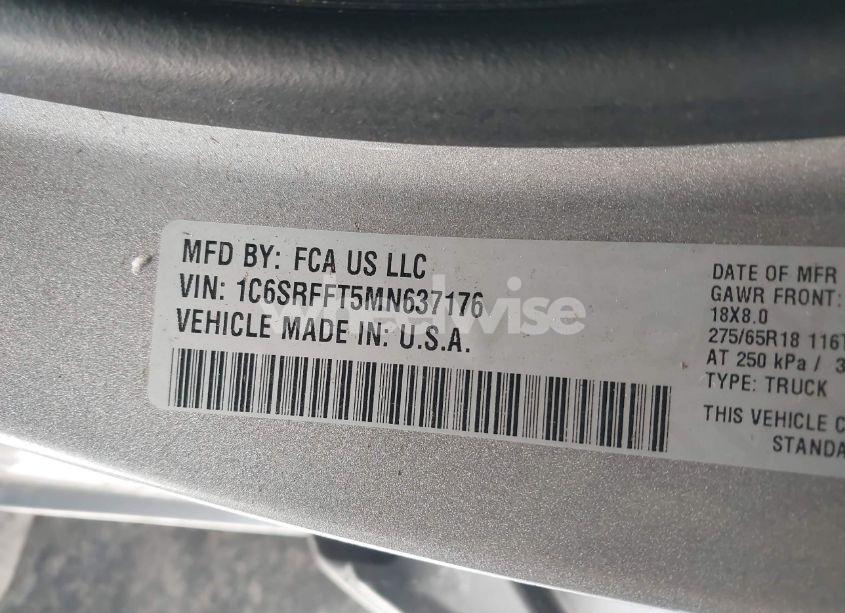 Photo 9 of 2021 Ram 1500 BIG HORN 4X4 5'7 BOX (VIN 1C6SRFFT5MN637176)