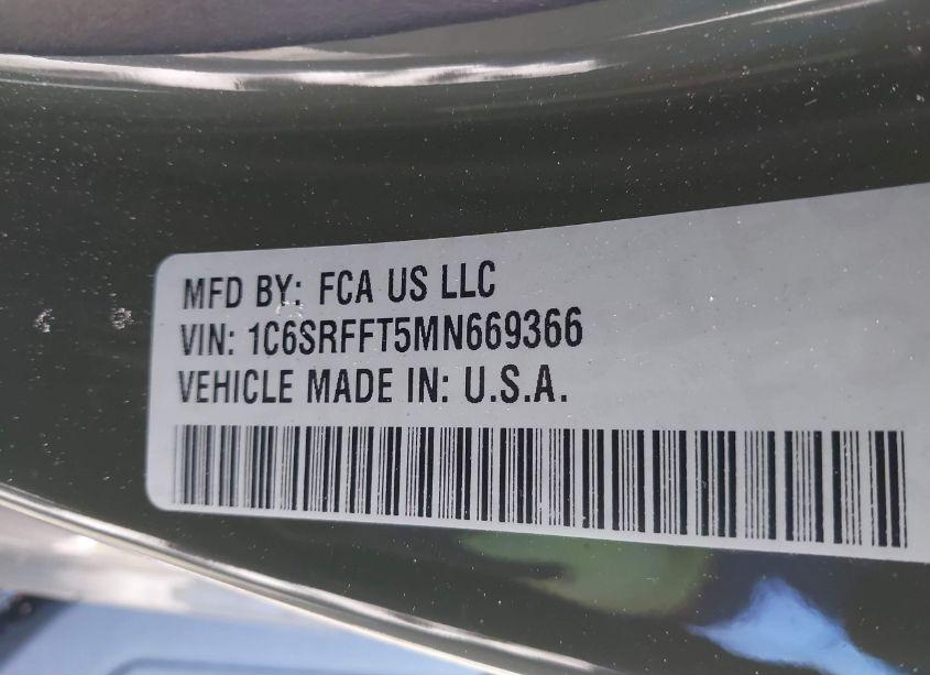 Photo 9 of 2021 Ram 1500 BIG HORN 4X4 5'7 BOX (VIN 1C6SRFFT5MN669366)