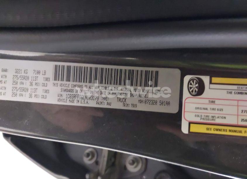 Photo 9 of 2020 Ram 1500 BIG HORN 4X4 5'7 BOX (VIN 1C6SRFFT6LN103179)