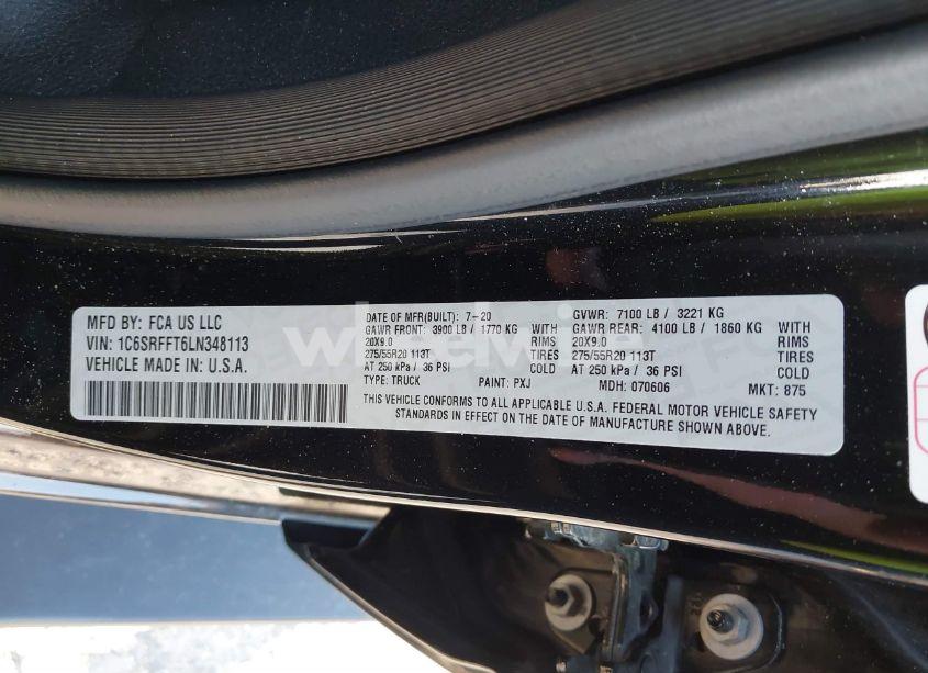 Photo 9 of 2020 Ram 1500 BIG HORN 4X4 5'7 BOX (VIN 1C6SRFFT6LN348113)